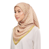 Geometria Sphere Printed Matte Satin Silk Square in Pink Lemonade